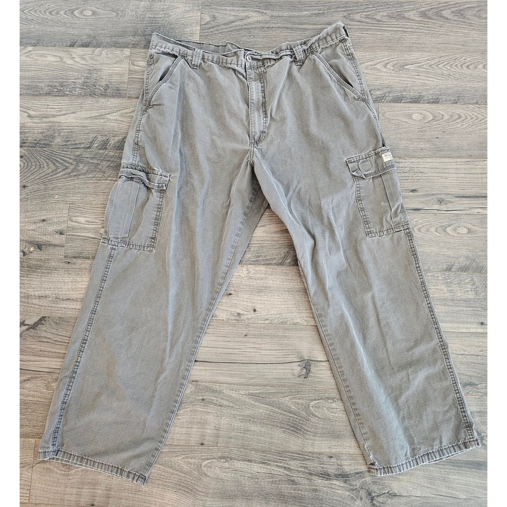 Men's sz 38 Wrangler Gray Cargo Pants Utility Workwear Outdoor‎ Everyday Comfort